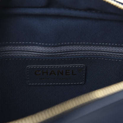 Chanel Calfskin Quilted Daily Chevron Camera Case Navy Blue 8 of 11