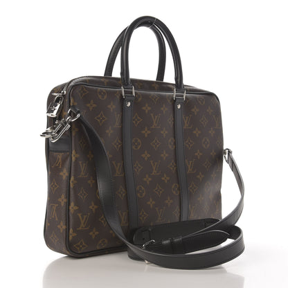 Louis Vuitton Monogram Macassar Porte-Documents Voyage PM 3 of 9