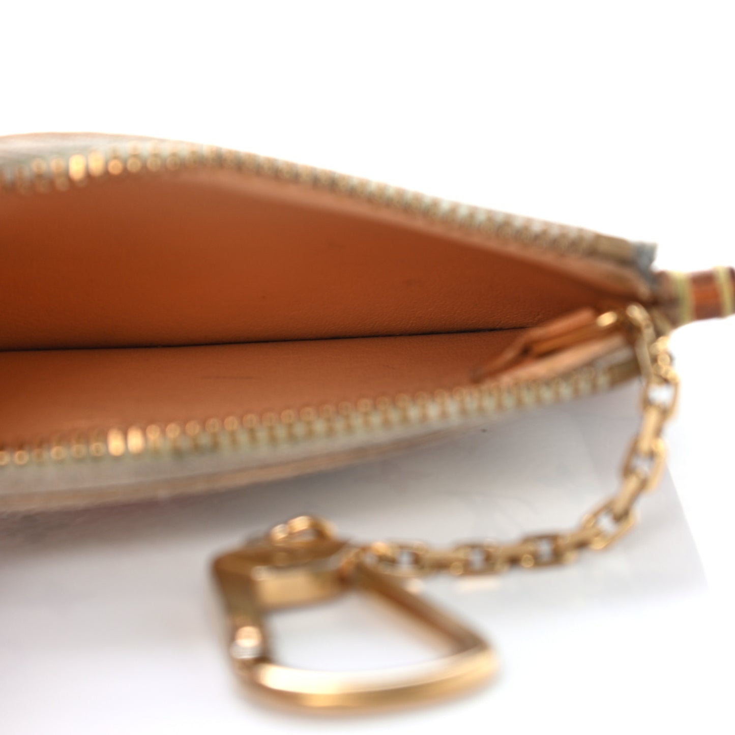 Monogram Multicolor Key Pouch White