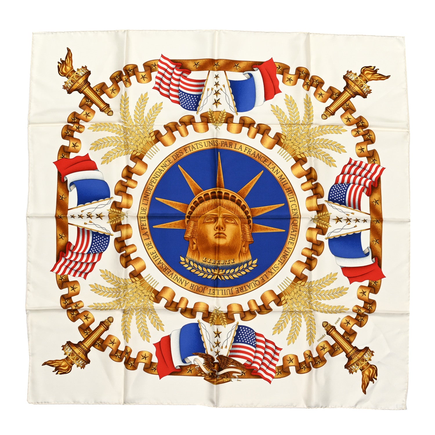 Hermes Silk Liberty Scarf 90 1 of 7