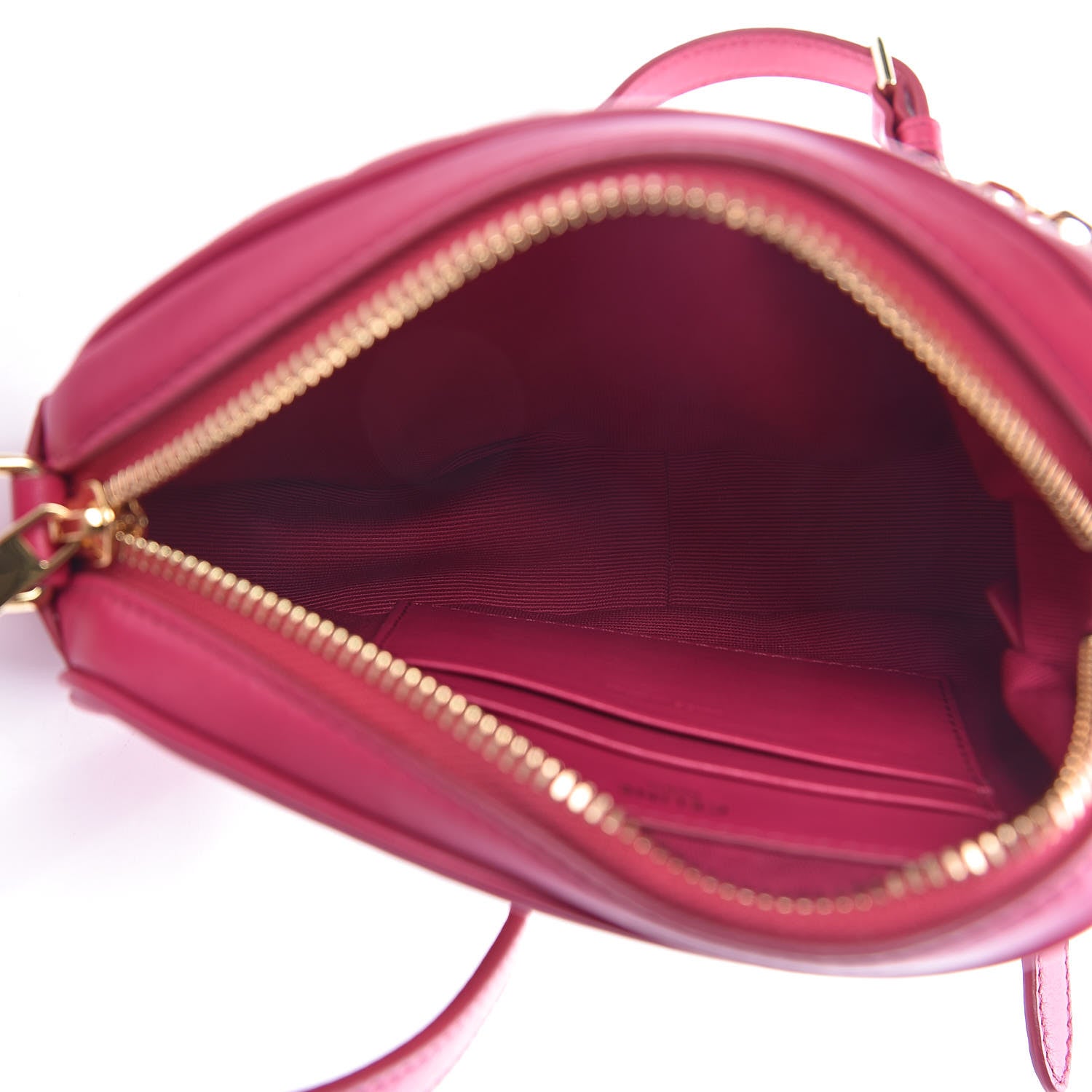 Celine Calfskin Quilted Small C Charm Bag Pink 5 of 11