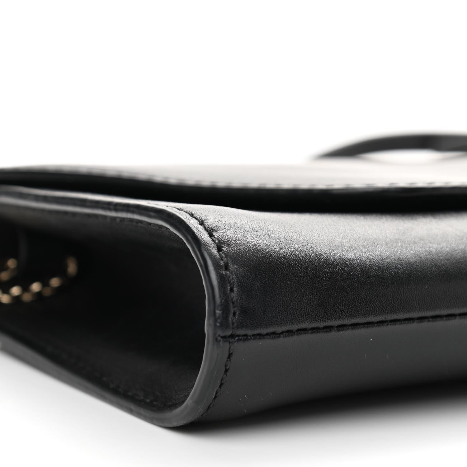 Valentino Garavani Vitello Demilune Chain Clutch Black 8 of 11