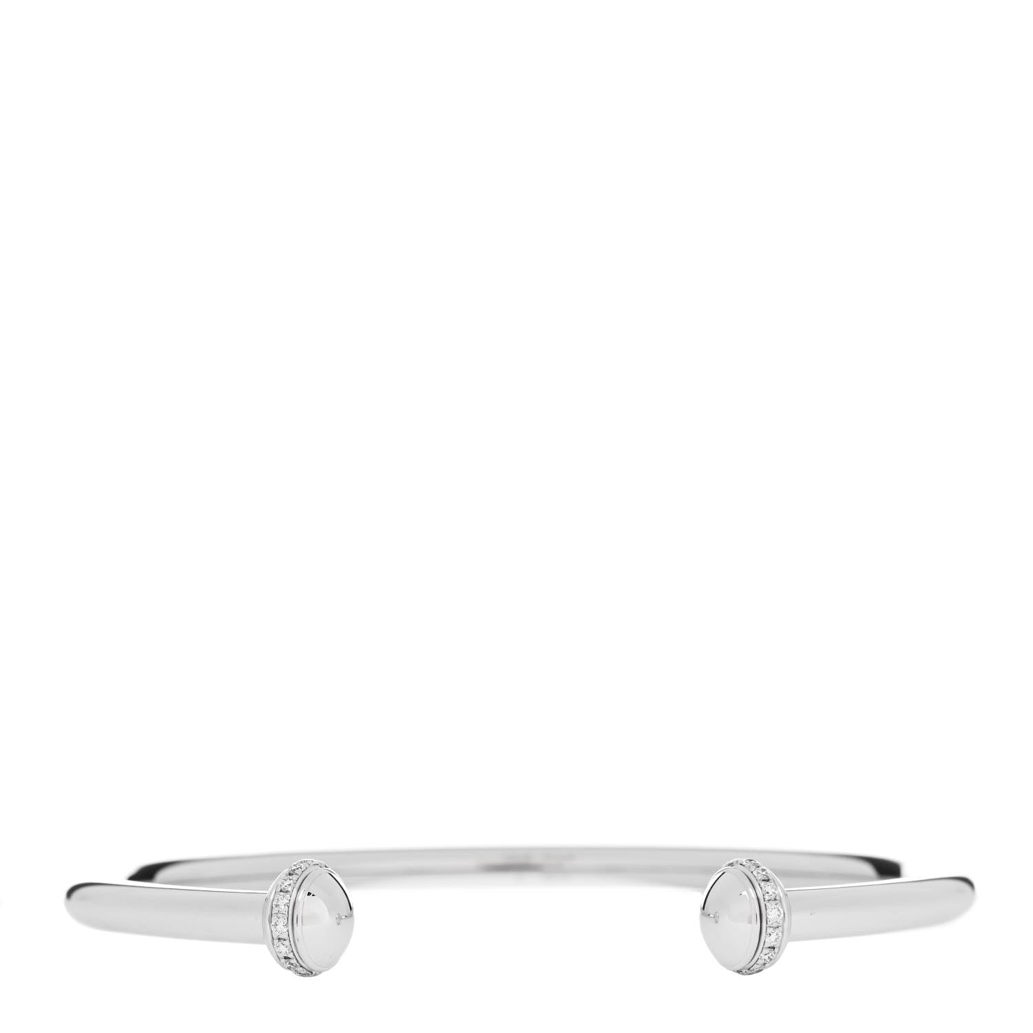 Piaget 18K White Gold Diamond Possession Open Bangle Bracelet 1 of 5