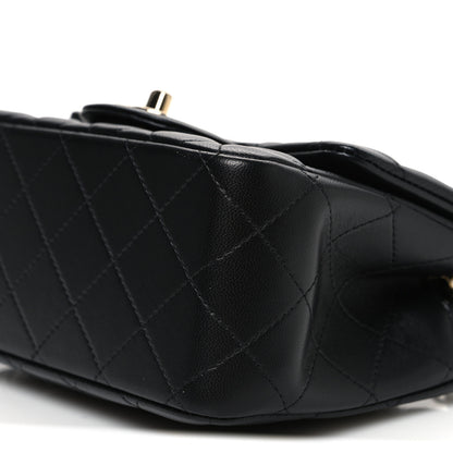 Chanel Lambskin Quilted Mini Square Flap Black 10 of 10
