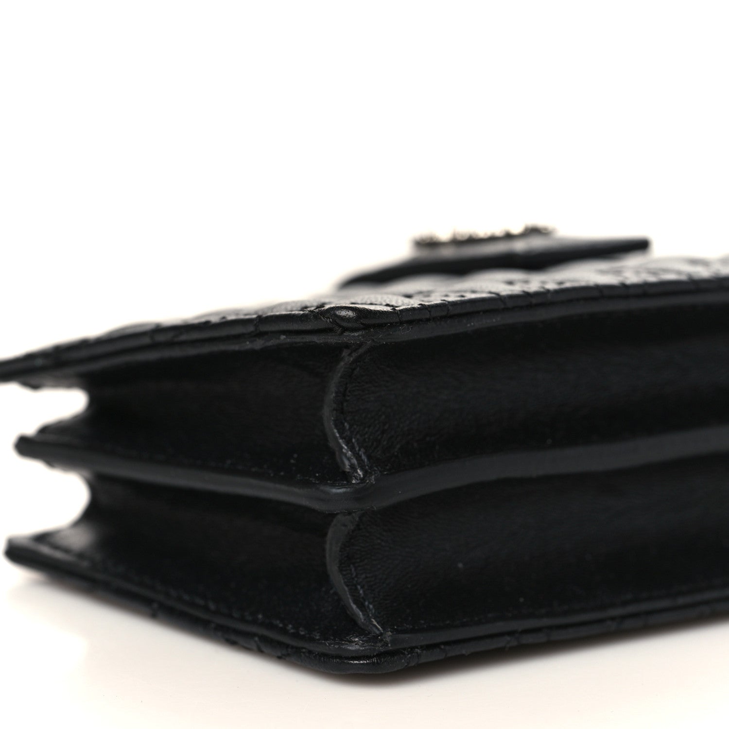 Versace Nappa Quilted Virtus Mini Shoulder Bag Black 6 of 8