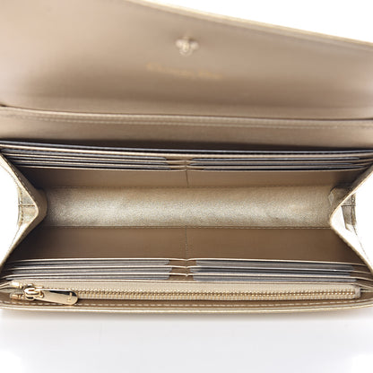 Christian Dior Metallic Calfskin Large Diorama Croisiere Chain Wallet Light Gold 5 of 10