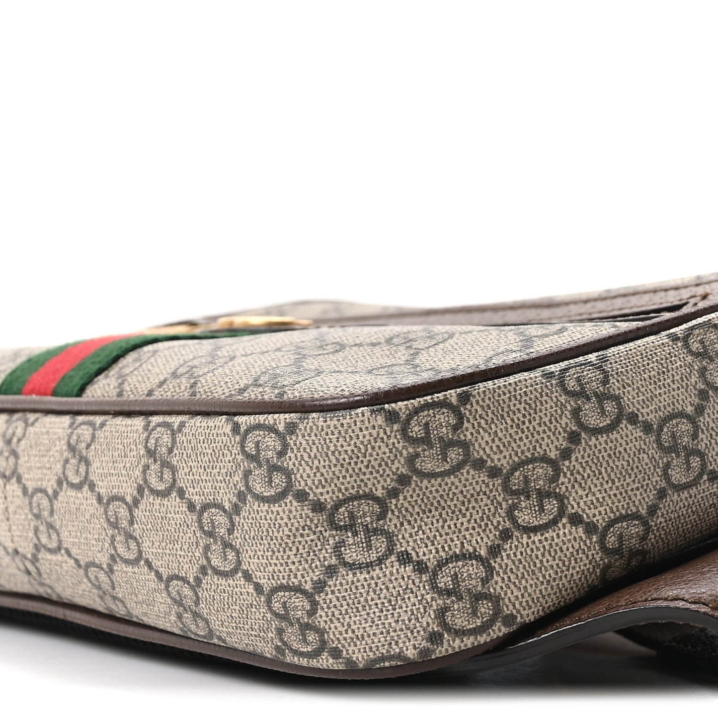 Soft GG Supreme Monogram Medium Ophidia Belt Bag Dark Brown