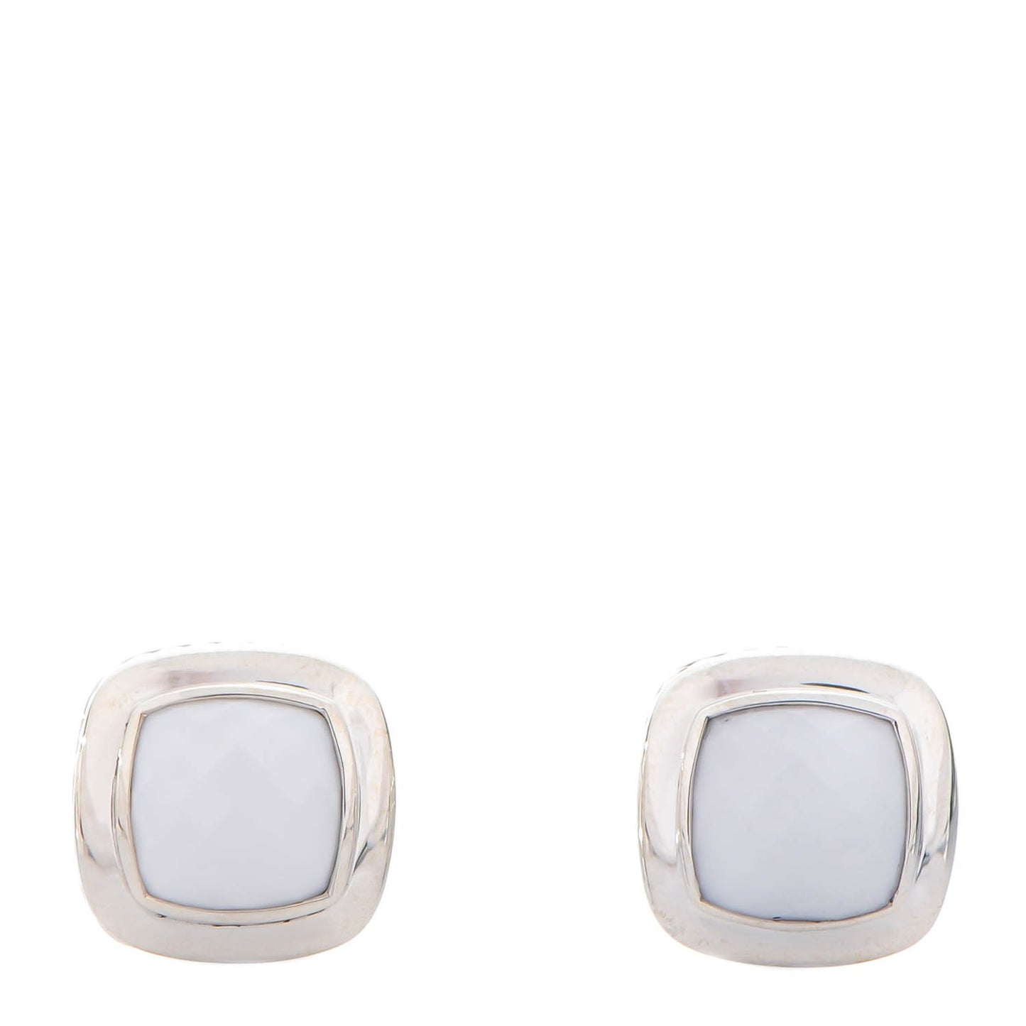 Sterling White Agate 11mm Albion Earrings
