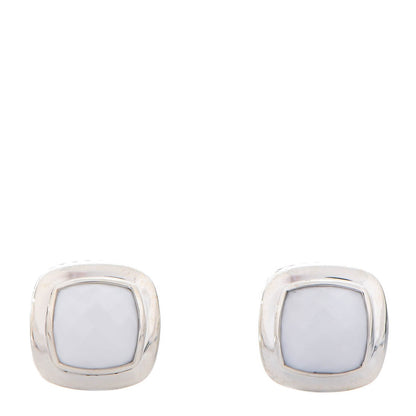 David Yurman Sterling White Agate 11mm Albion Earrings 1 of 4