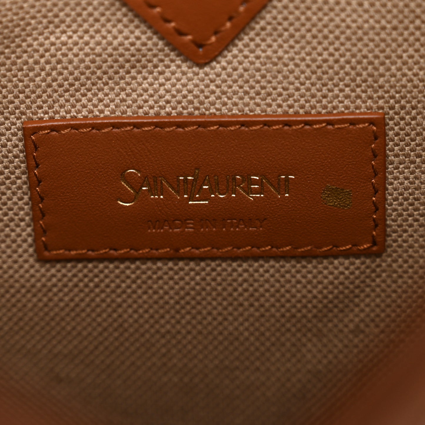 Smooth Calfskin Canvas Y Small Bucket Bag White Camel
