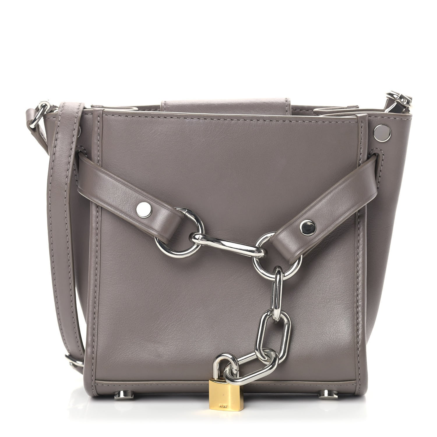 Alexander Wang Calfskin Mini Attica Chain Crossbody Mink Grey 1 of 13
