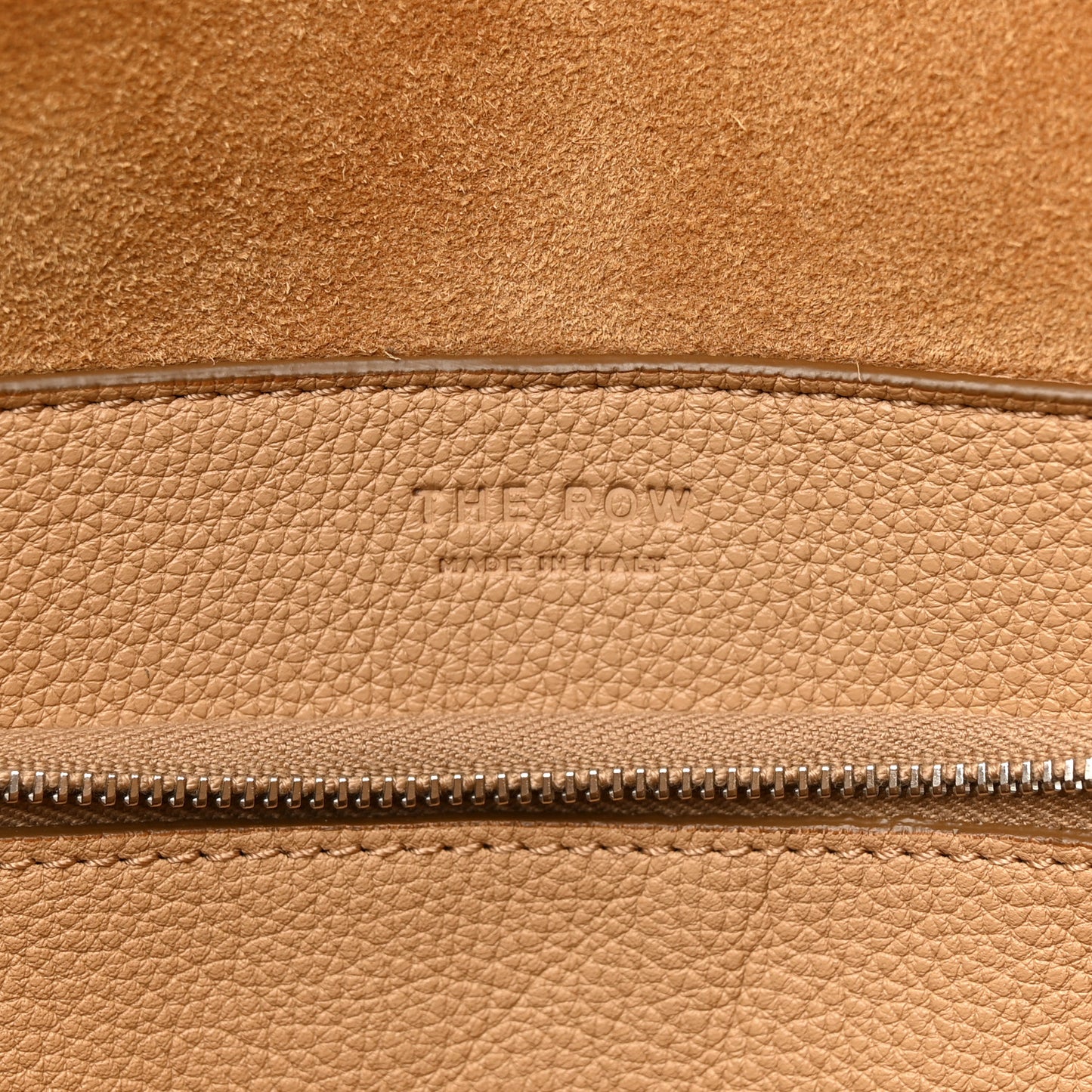 Grained Calfskin Top Handle 14 Bag Tan