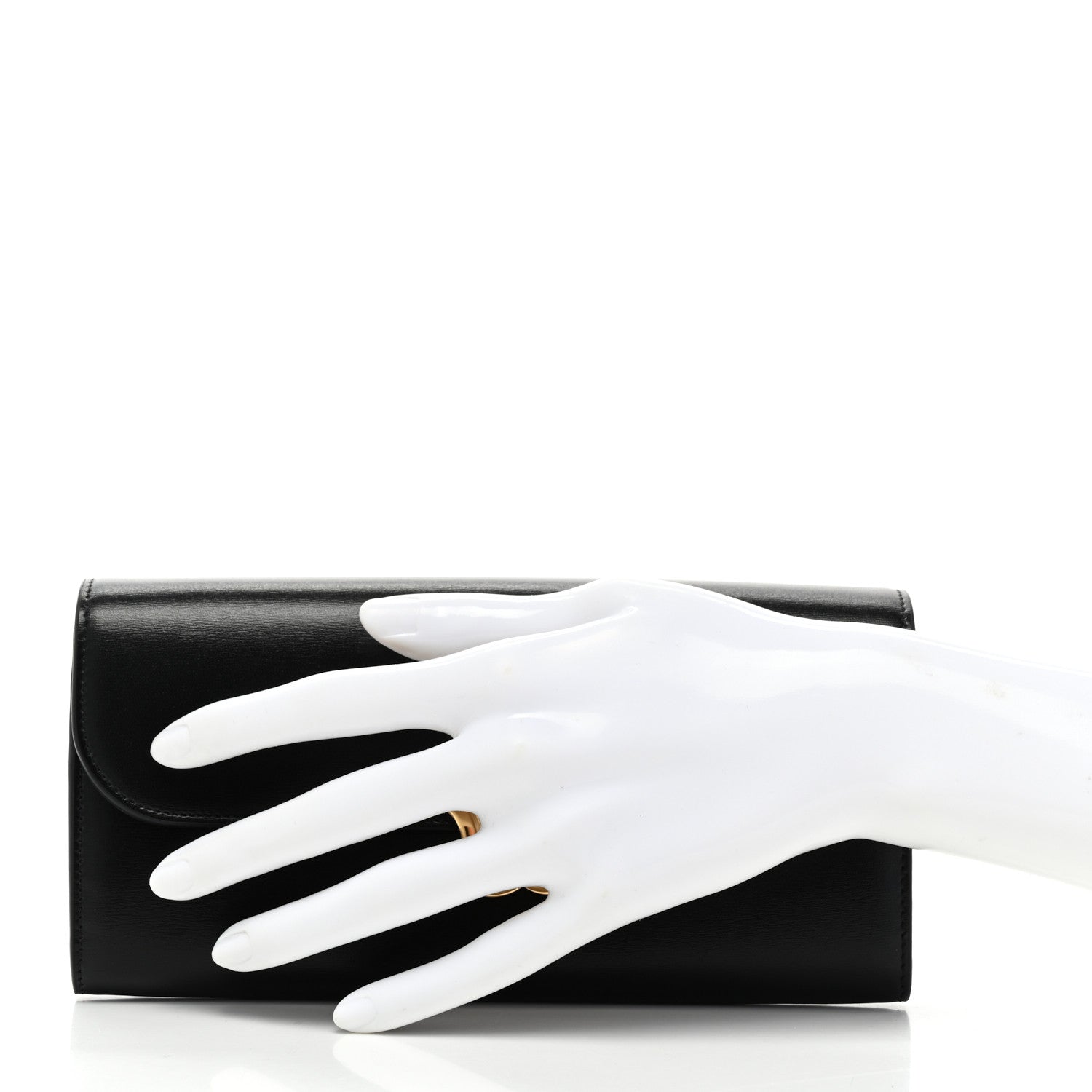 Celine Shiny Calfskin Long Triomphe Wallet Black 2 of 11