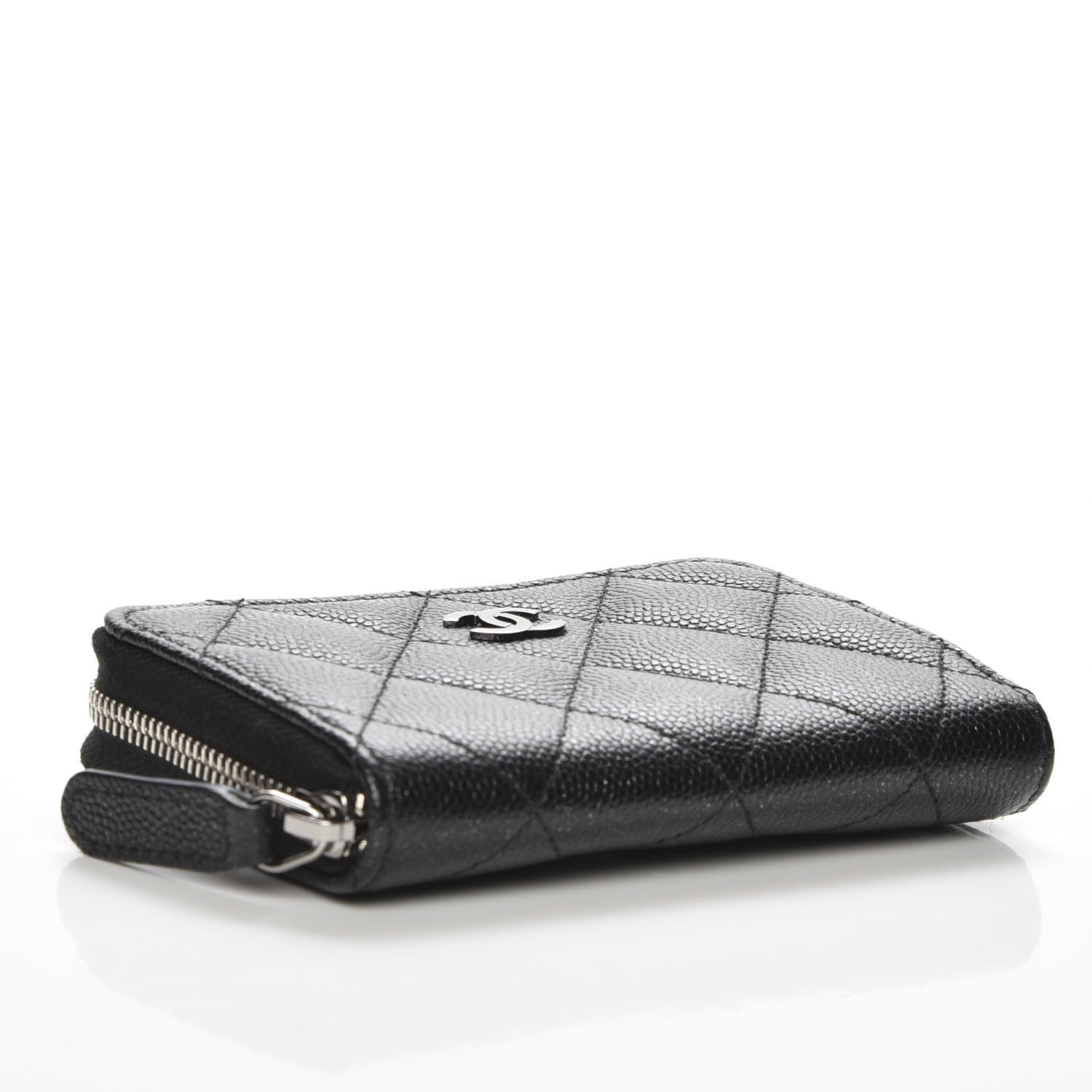 Chanel Iridescent Caviar Quilted Zip Coin Purse Black 4 of 10