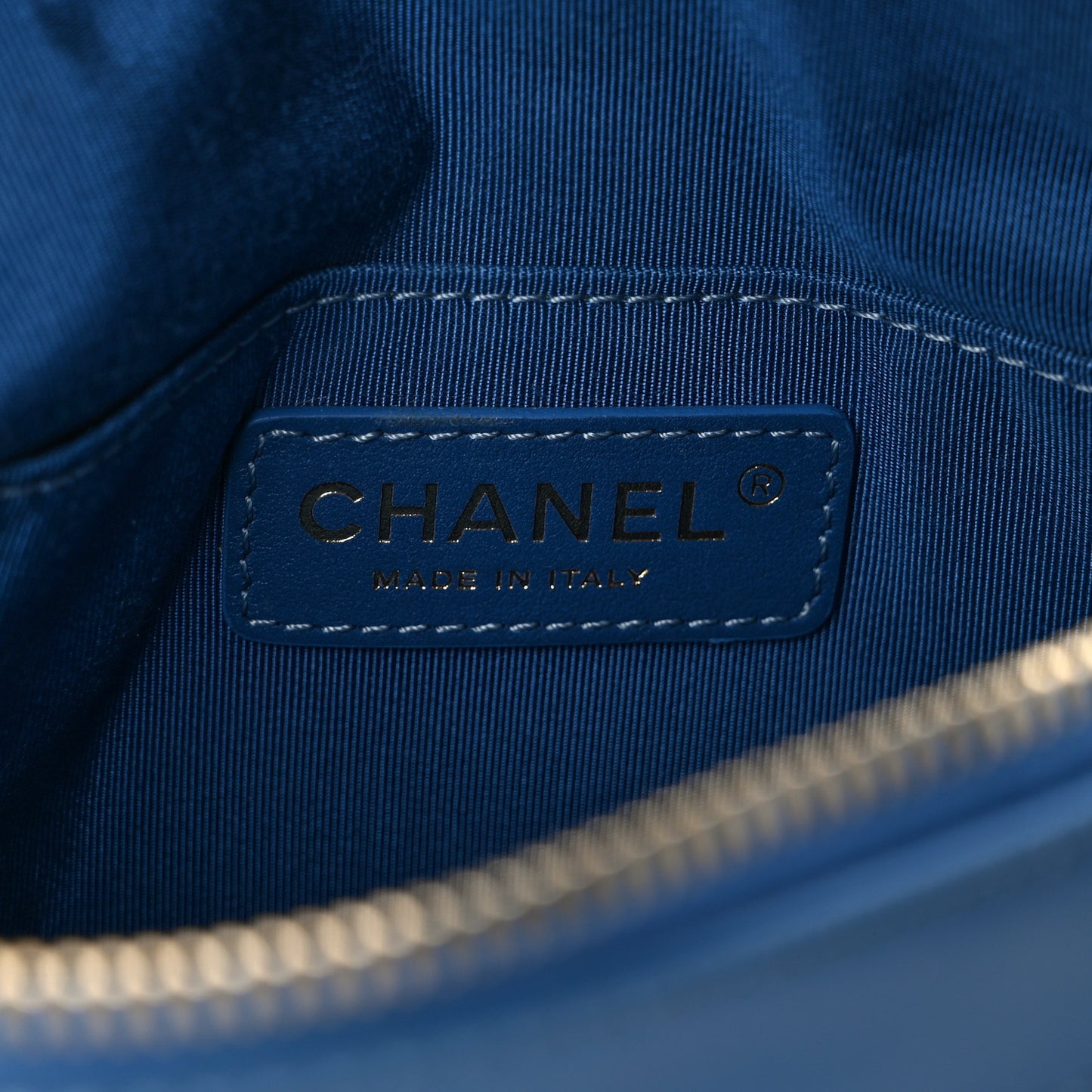 Crumpled Lambskin Quilted Waist Bag Fanny Pack Blue