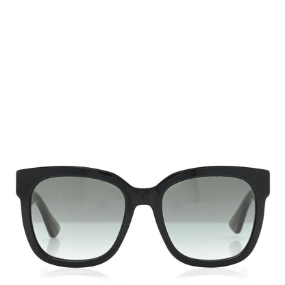 Gucci Acetate Square Frame Web Glitter Sunglasses GG0034S Black Green 2 of 8