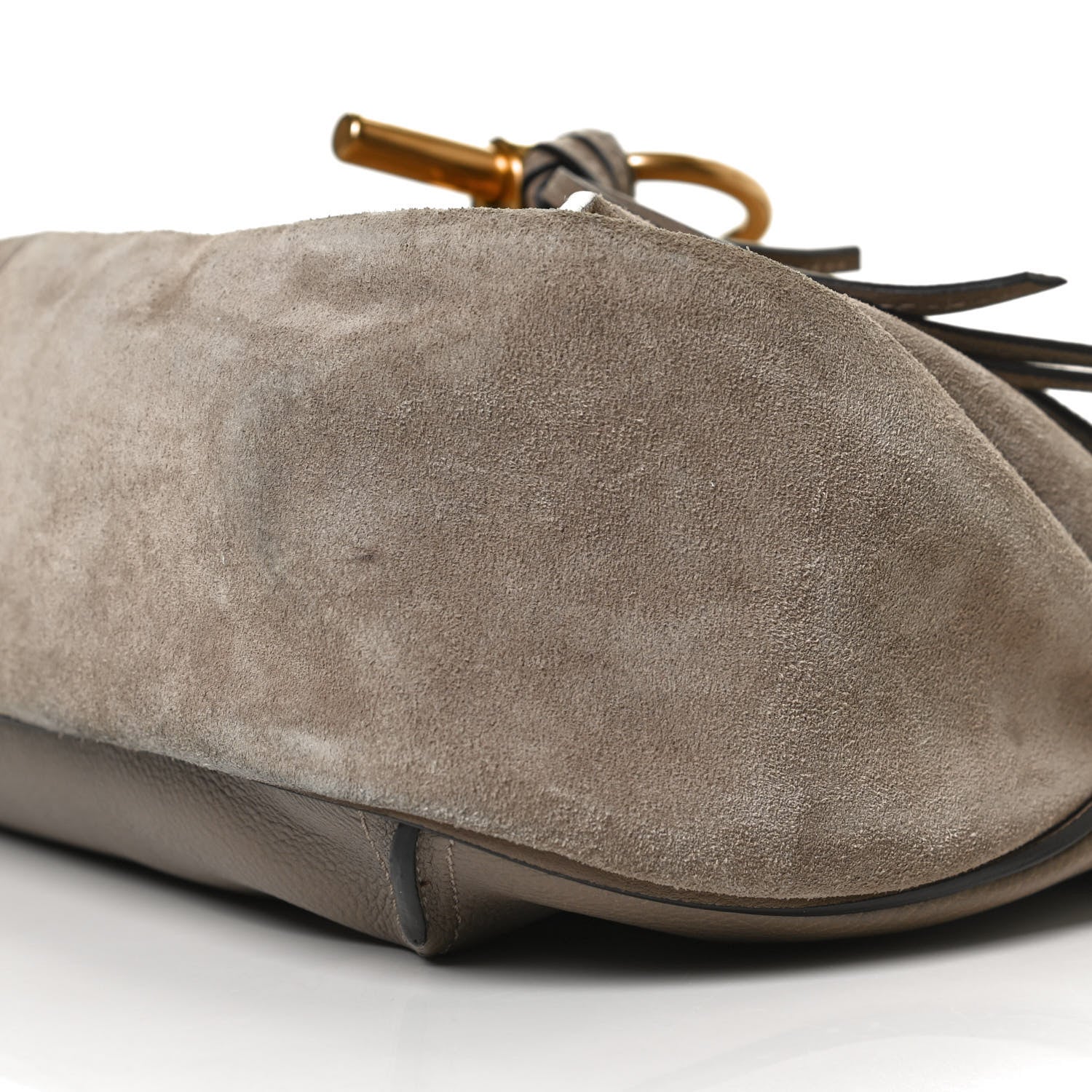 Chloe Suede Calfskin Small Lexa Shoulder Bag Motty Grey 10 of 12