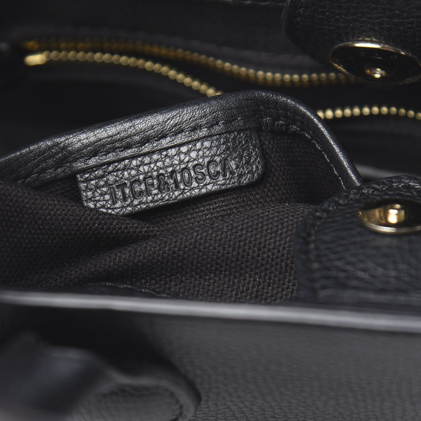 Grainy Calfskin House Check Small Banner Tote Black
