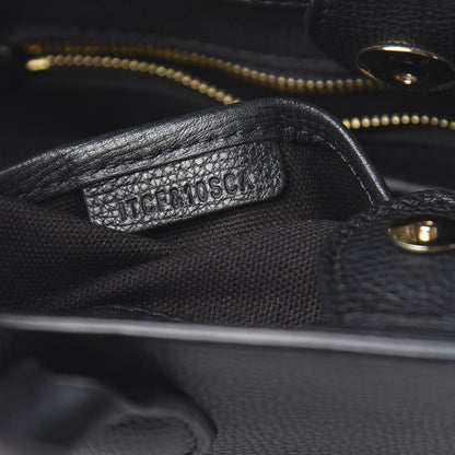 Burberry Grainy Calfskin House Check Small Banner Tote Black 7 of 14