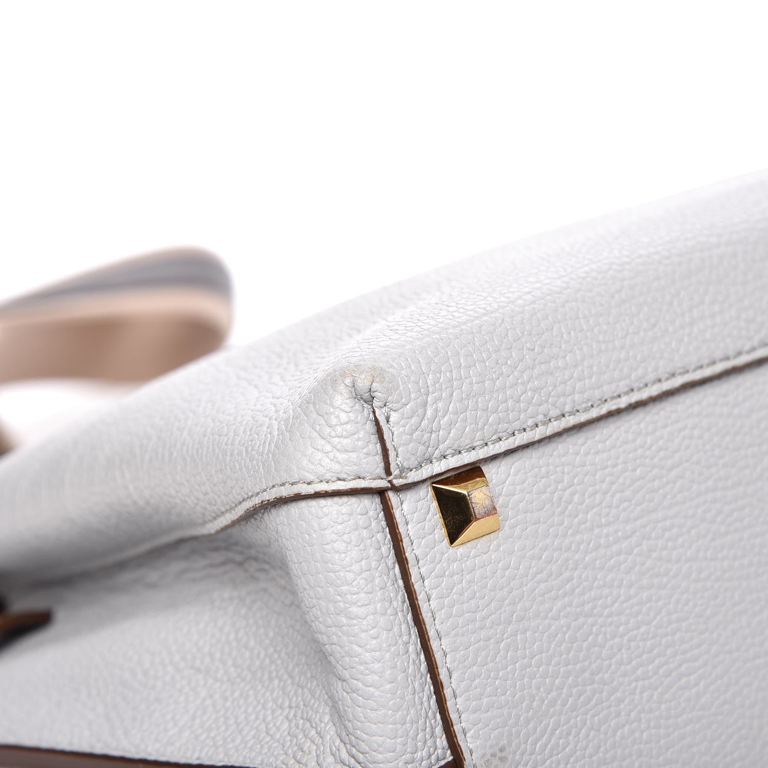 MCM Grained Calfskin Medium Milla Tote Concrete Grey 23 of 27