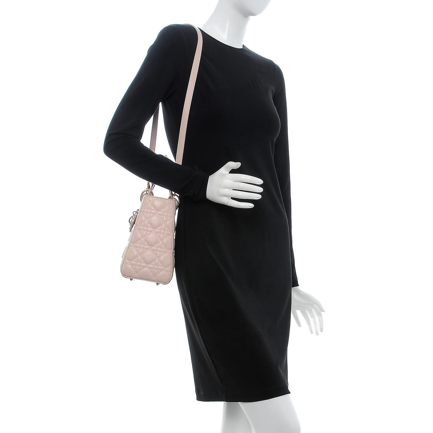 Lambskin Cannage Medium Lady Dior Light Pink