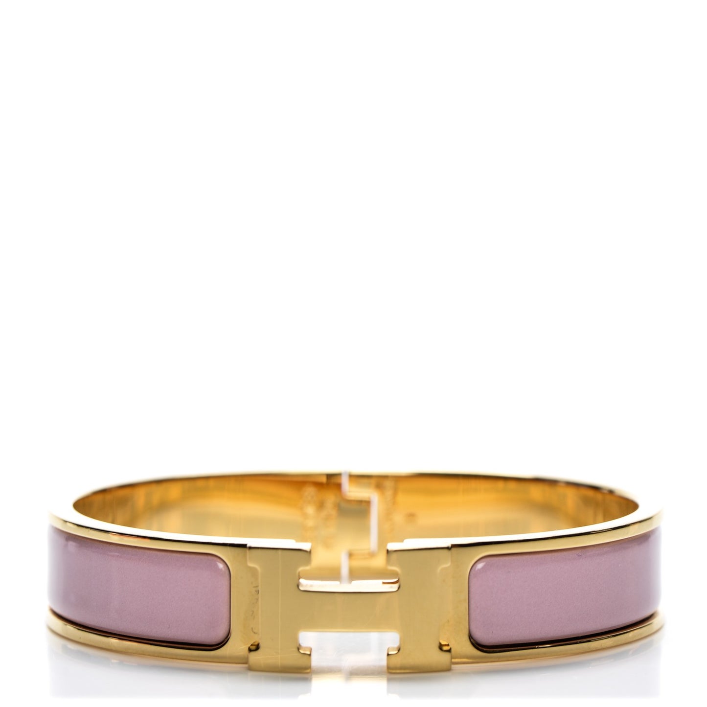 Enamel Narrow Clic Clac H Bracelet PM Rose Nacarat