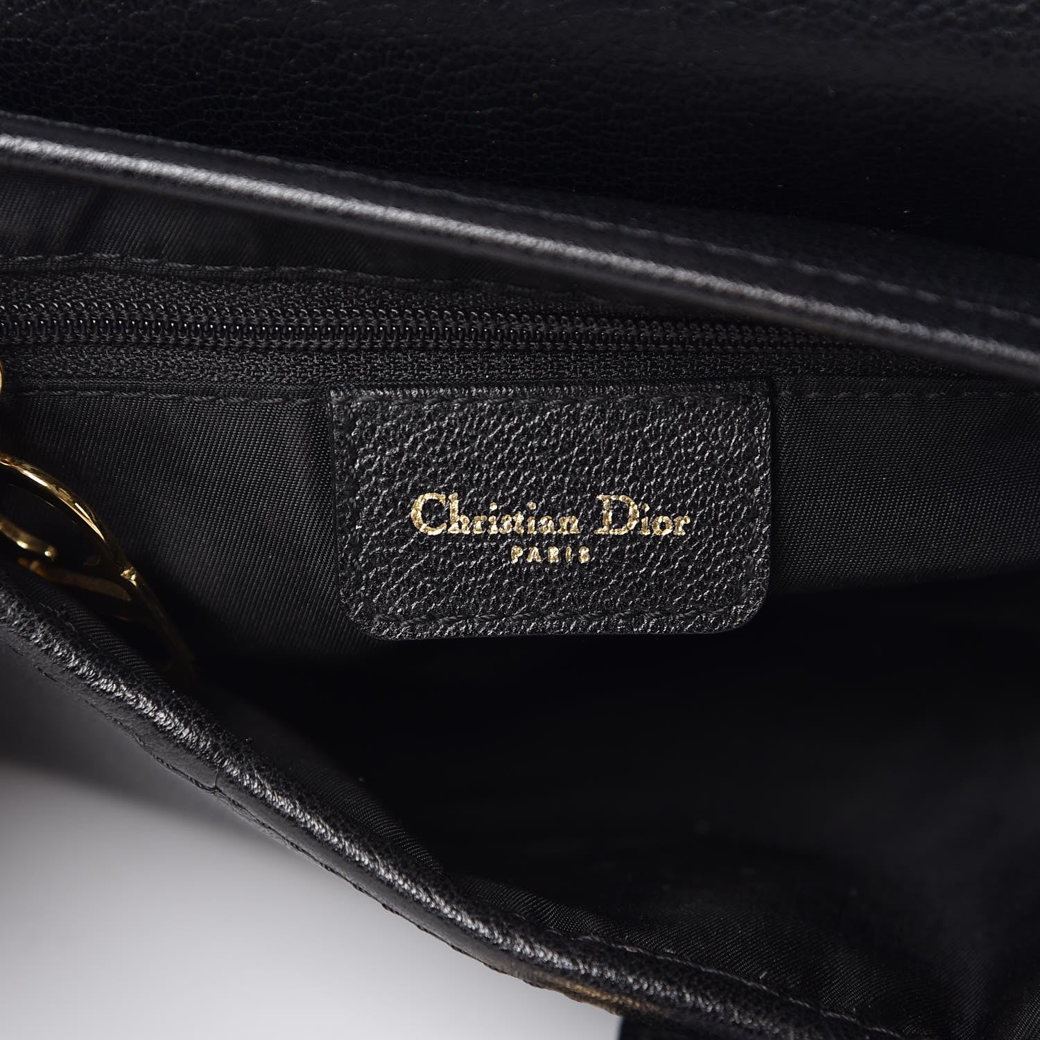 Christian Dior Calfskin Saddle Bag Black 6 of 10