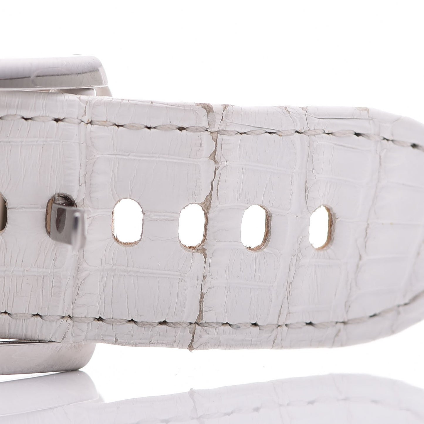 Stainless Steel Alligator 32mm Tank Divan Quartz Watch White