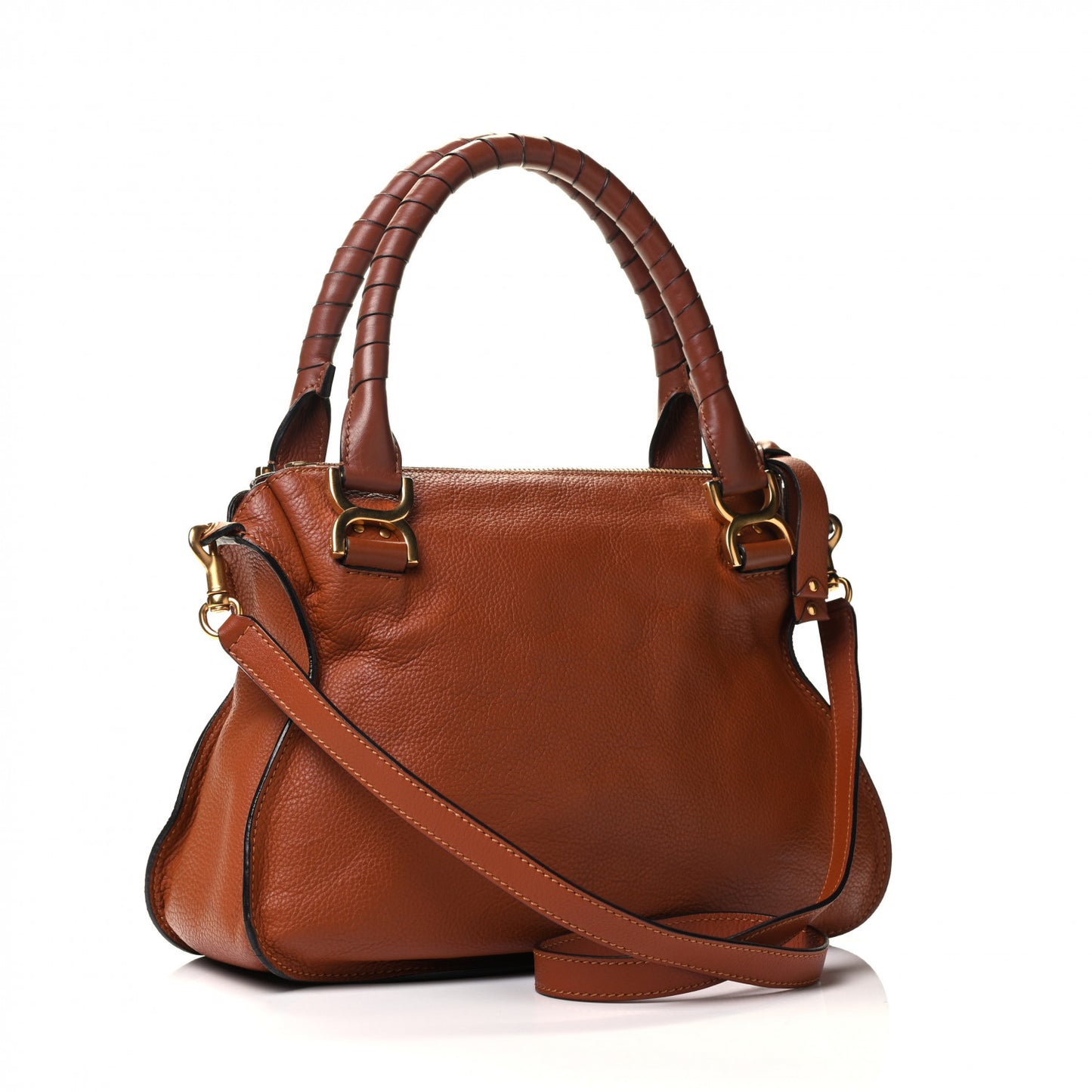 Calfskin Medium Marcie Satchel Tan