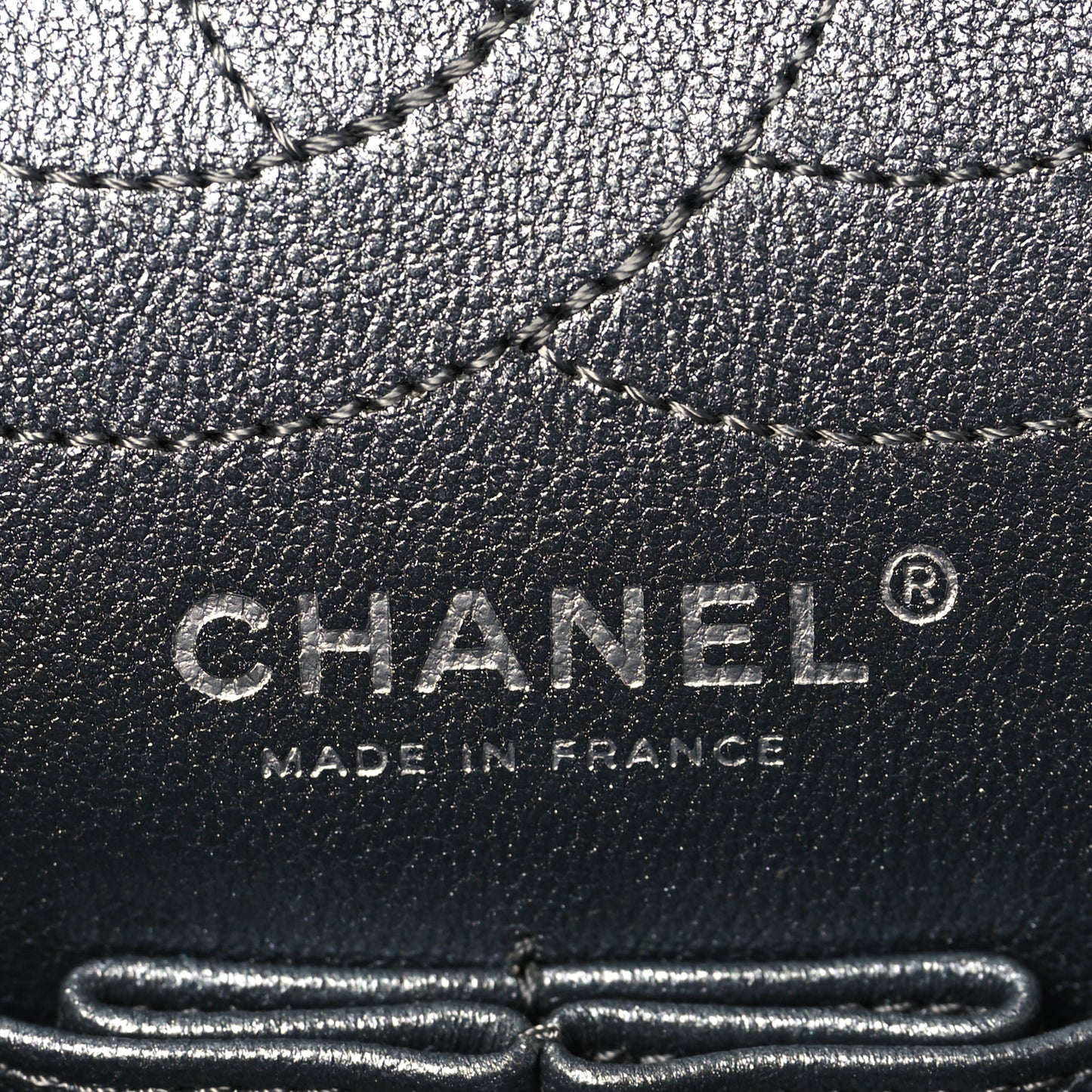 Metallic Aged Calfskin Quilted 2.55 Reissue 225 Flap Silver