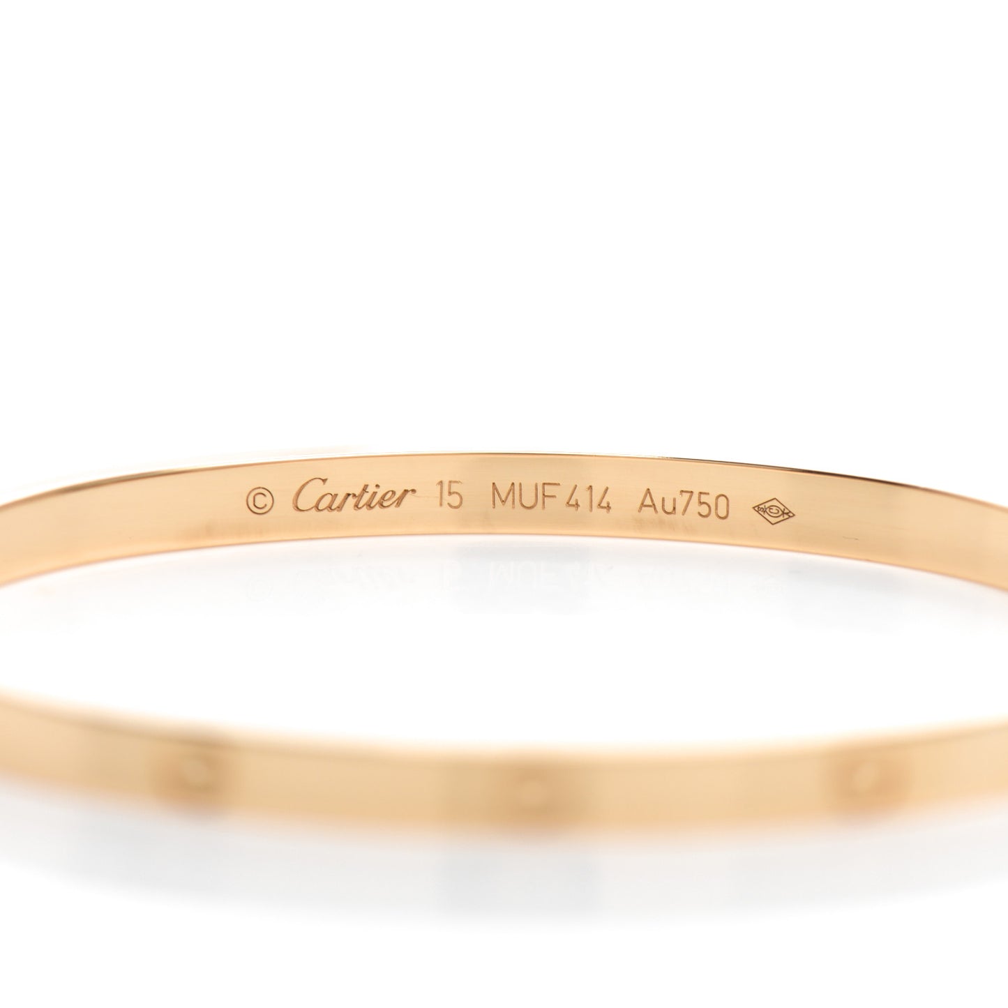 18K Yellow Gold Small LOVE Bracelet 15
