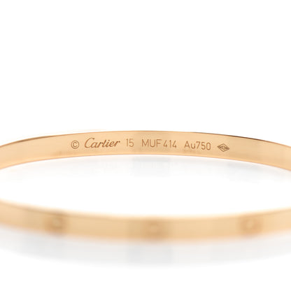 Cartier 18K Yellow Gold Small LOVE Bracelet 15 4 of 5