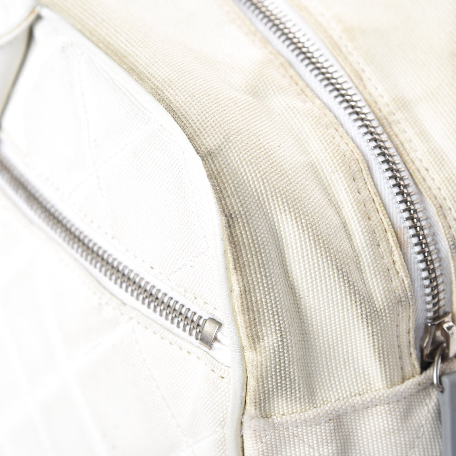 Chanel Canvas Quilted Bowler White 13 of 13
