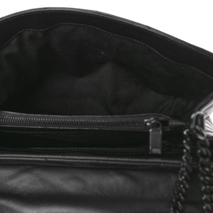 Saint Laurent Calfskin Y Quilted Monogram Monochrome Medium Loulou Chain Satchel Black 5 of 10