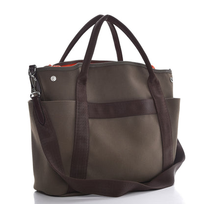Hermes Toile Sac De Pansage Groom Kaki Feu 3 of 11