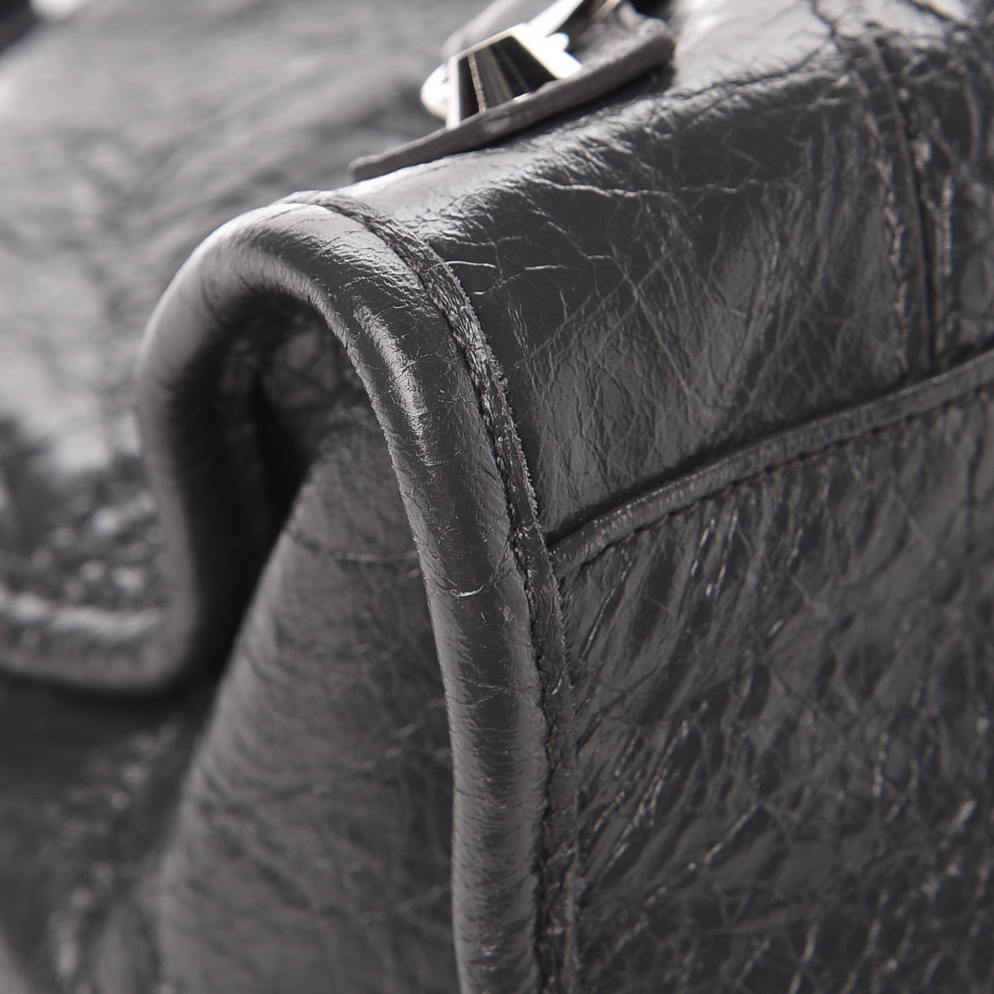 Agneau Classic Silver Hardware City Gris Fossile Anthracite