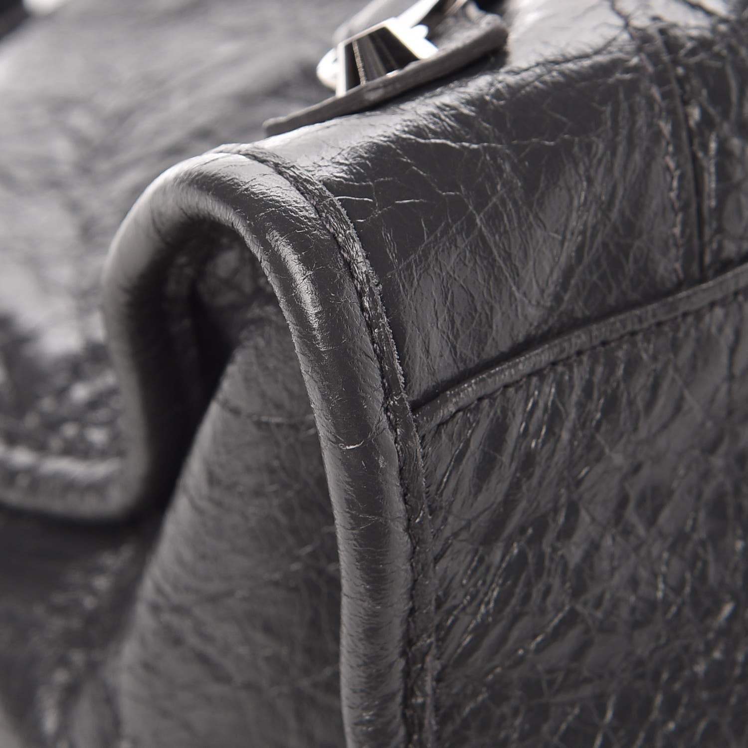 Balenciaga Agneau Classic Silver Hardware City Gris Fossile Anthracite 9 of 12