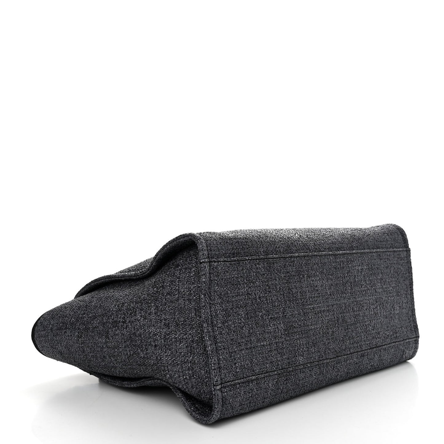 Lurex Boucle Medium Deauville Tote Black