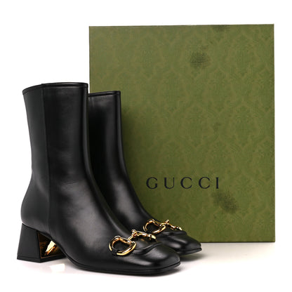 Gucci Nappa Charlotte Horsebit 55mm Ankle Boots 35.5 Black 9 of 9