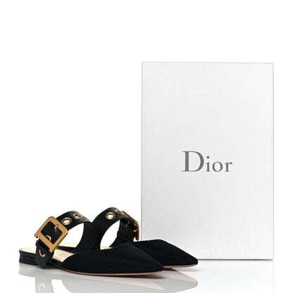 Christian Dior Technical Fabric D-Dior Ballerina Flat Mule 38.5 Black 8 of 8