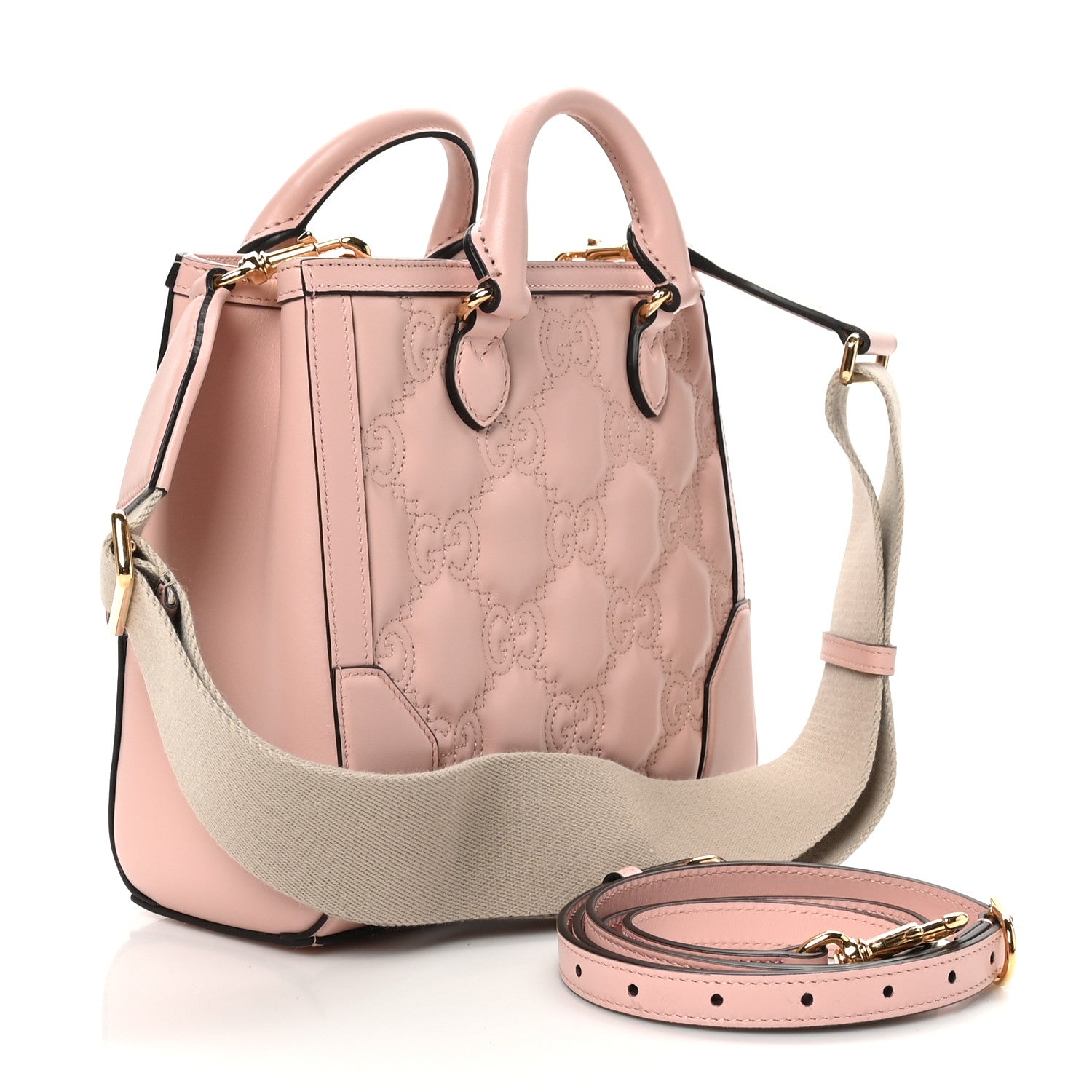Gucci Calfskin GG Matelasse Mini Top Handle Bag Perfect Pink 3 of 11