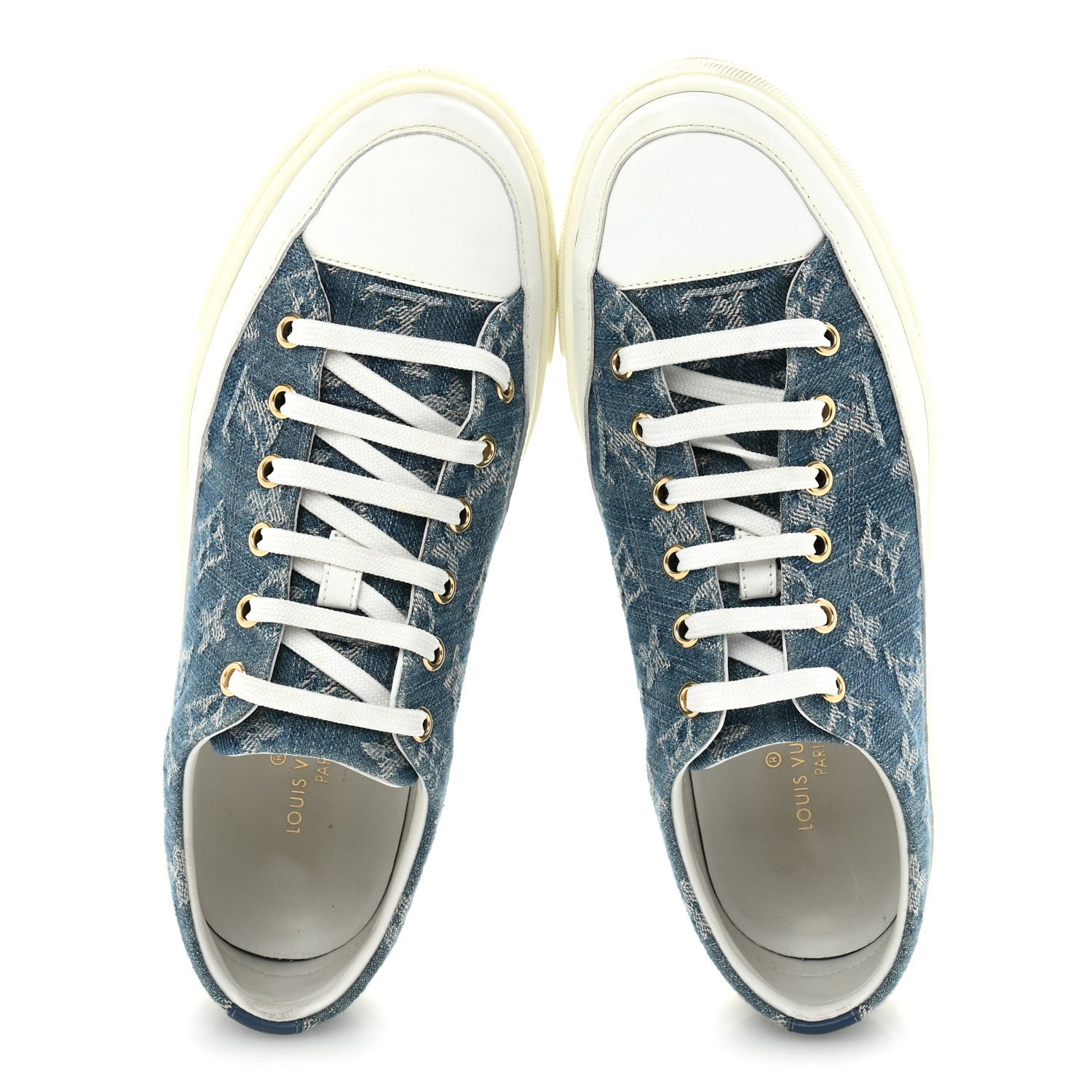 Louis Vuitton Denim Monogram Stellar Sneakers 38.5 Bleu Jeans Blue 2 of 9