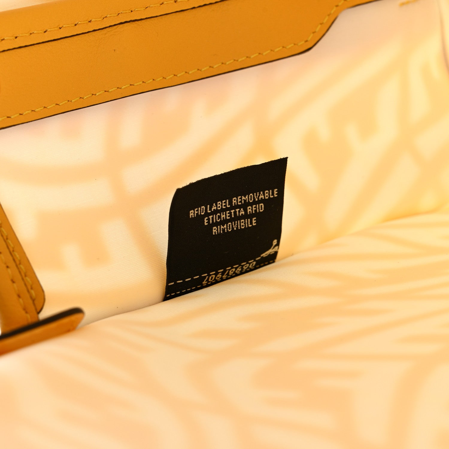 Fendi X SARAH COLEMAN Glazed Canvas Vitello Grace FF Vertigo Mini Peekaboo Defender Cover Mimosa White 7 of 9