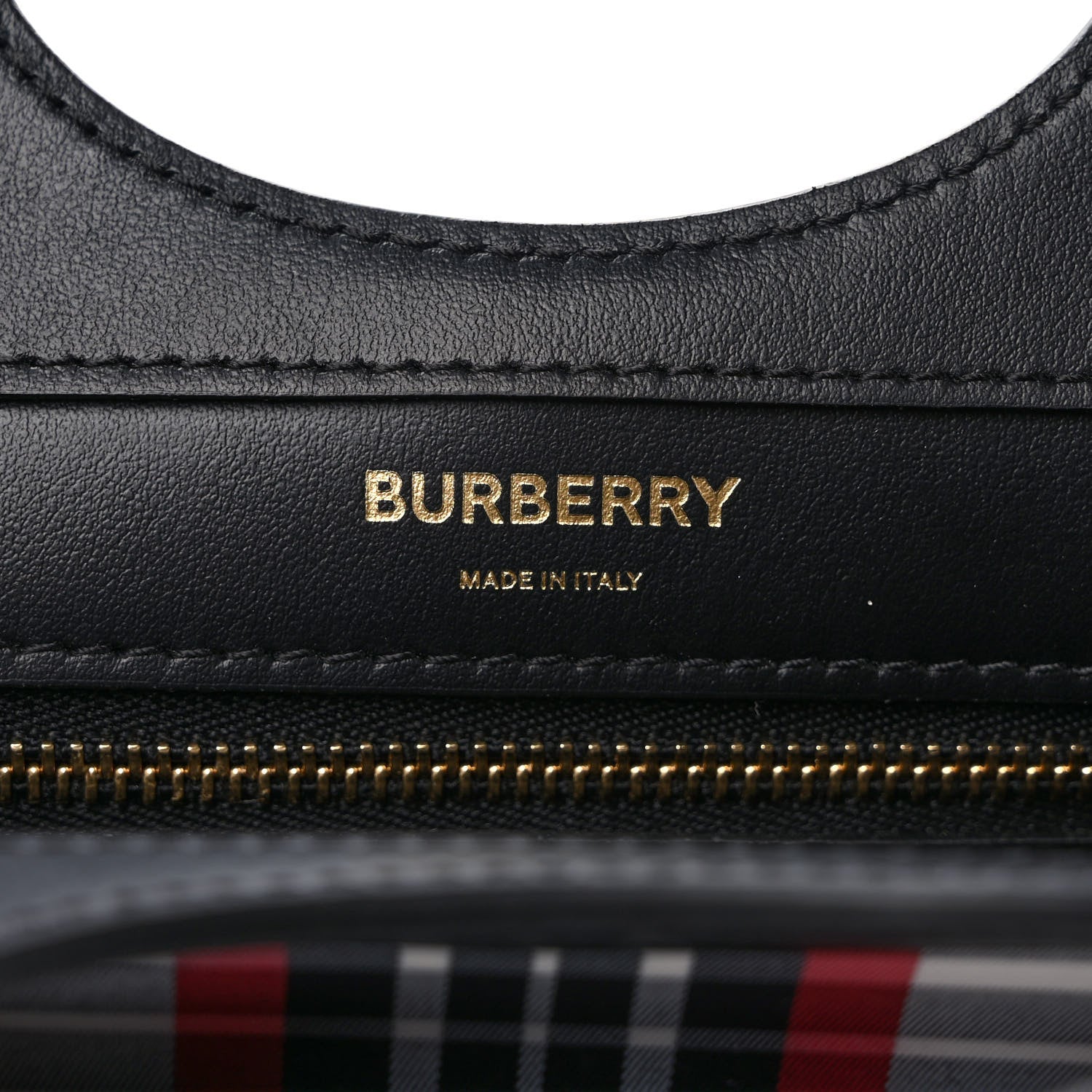 Burberry Calfskin Nylon Tartan Mini Pocket Bag Bright Red 6 of 8