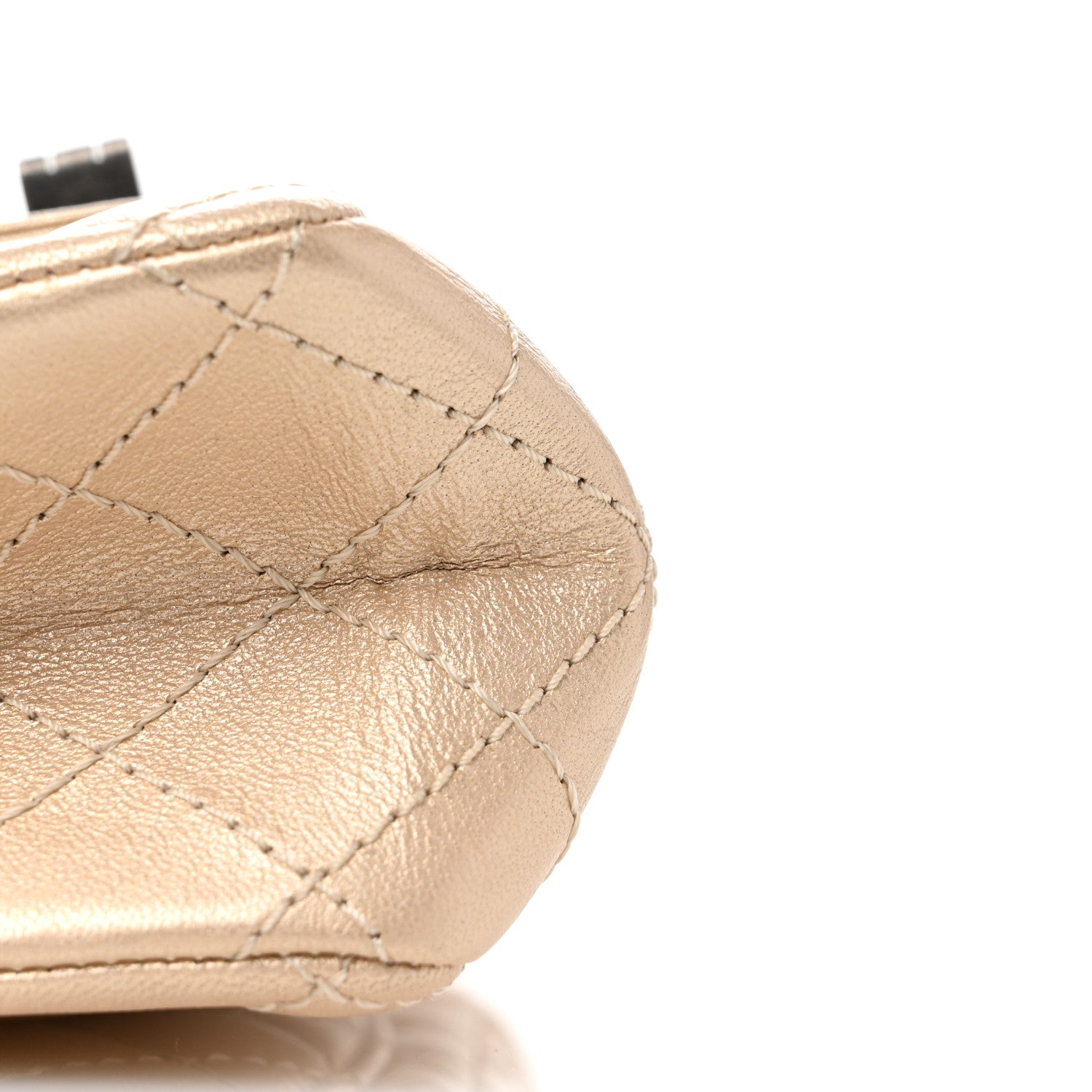 Chanel Metallic Sheepskin Quilted 2.55 Reissue Mini Flap Beige 11 of 11