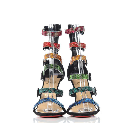Christian Louboutin Veau Velours Raynibo Cage 110 Strappy Sandals 39 Black 2 of 7
