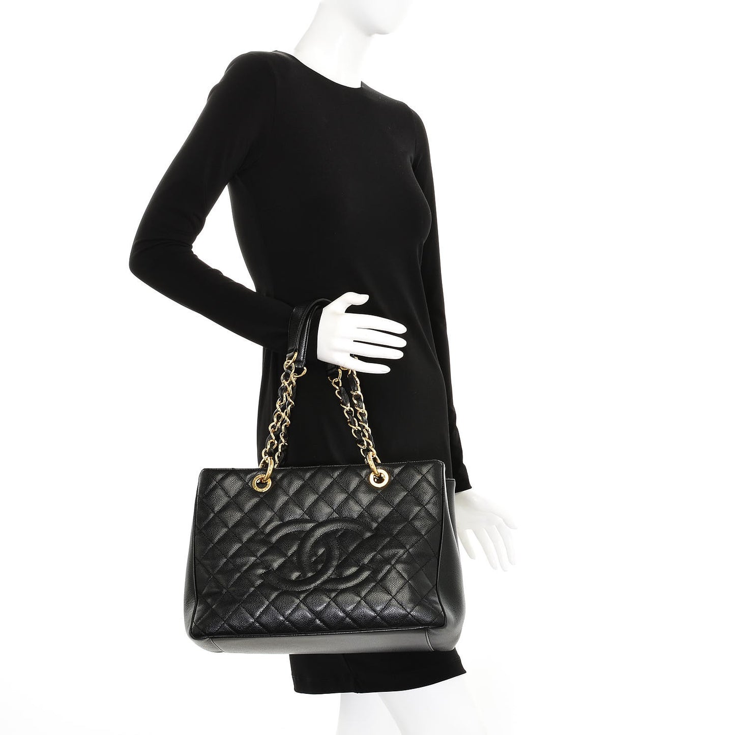 Caviar Grand Shopping Tote GST Black