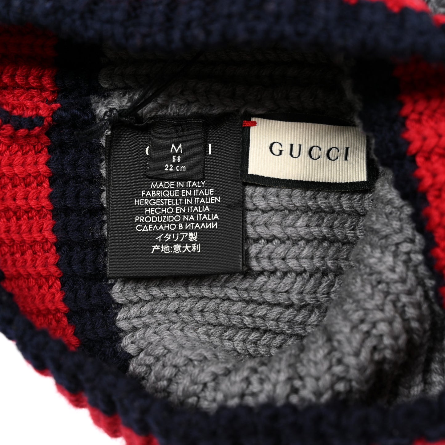 Wool Web Beanie Hat M Grey