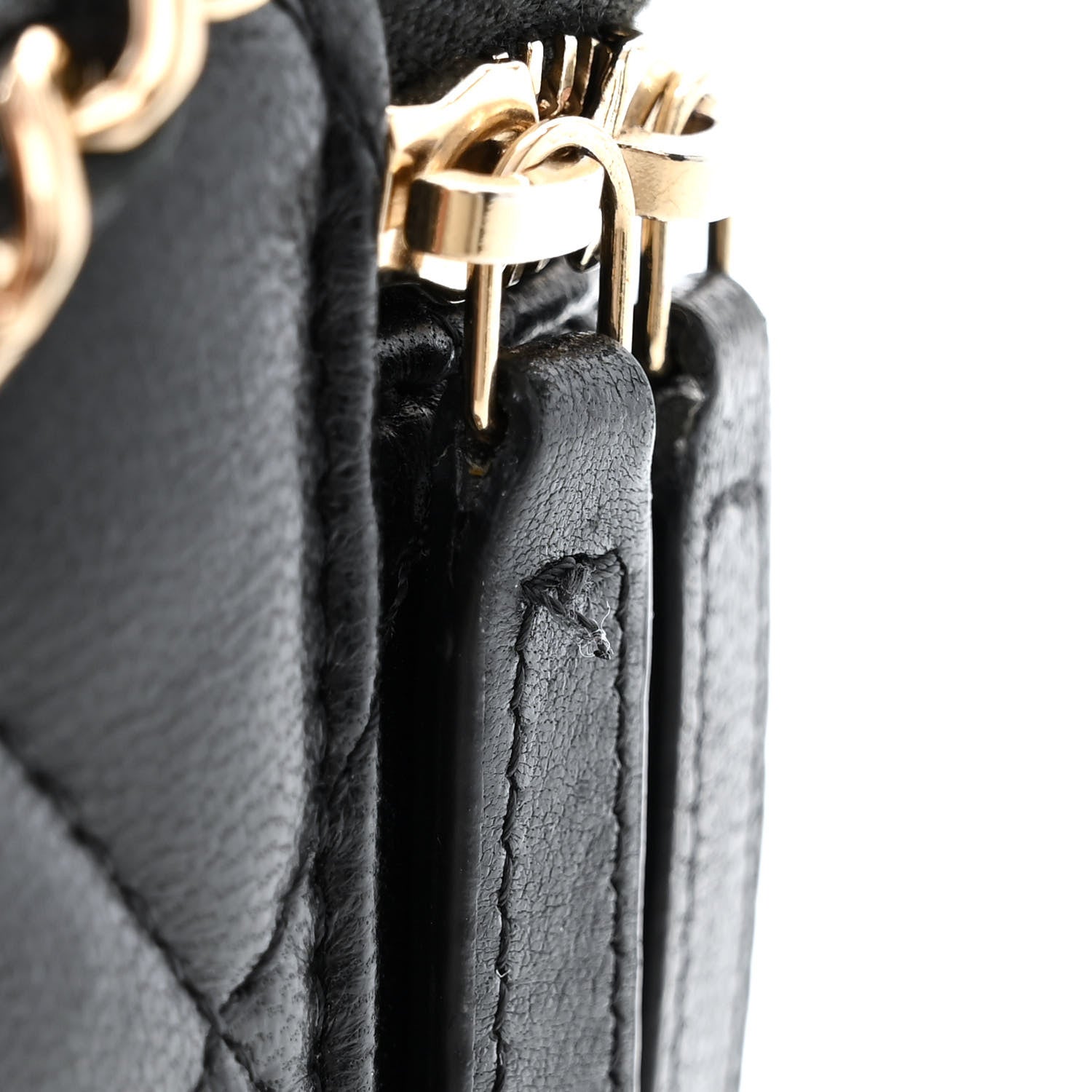 Chanel Lambskin Quilted Small Charming Top Handle Vanity Case With Chain Black 13 of 14