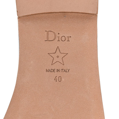 Christian Dior Cotton D-Stripes Embroidered Dway Mules Slide Sandals 40 Deep Ocean 8 of 8